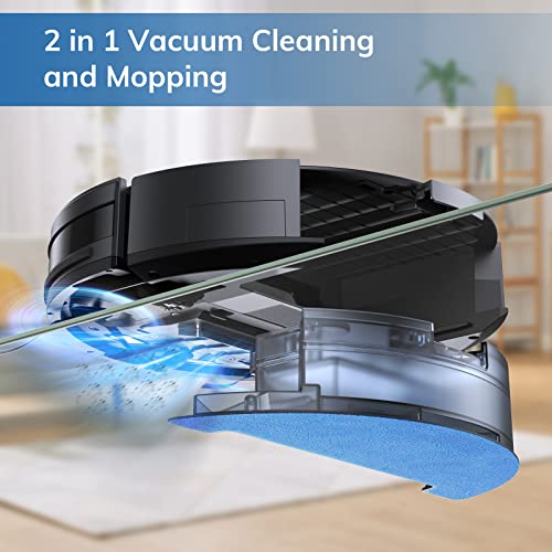 ILIFE V80 Max Mopping Robot Vacuum and Mop Combo - 2000Pa Suction Blue/Black