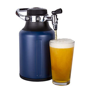 GrowlerWerks uKeg Go Carbonated Growler and Craft Beverage 128 oz, Midnight