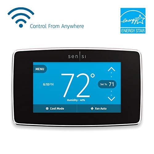 Emerson Sensi Touch Wi-Fi Smart Thermostat with Touchscreen Color Black