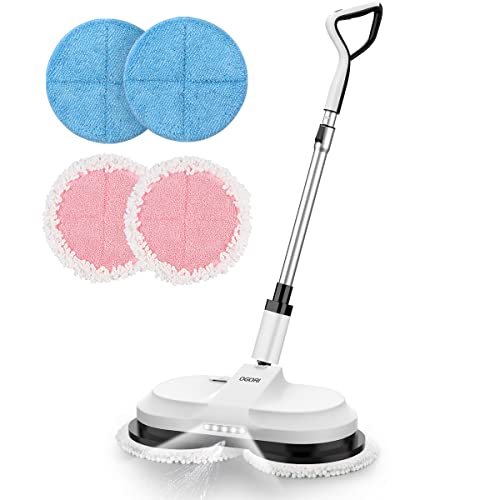 OGORI Cordless Electric Spin Mops for Floors Cleaning Powerful Floor  Cleaner with 4 Reusable Microfiber Pads 
