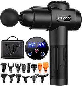 TOLOCO Massage Gun, Upgrade Percussion Muscle 1 Count (Pack of 1), Black
