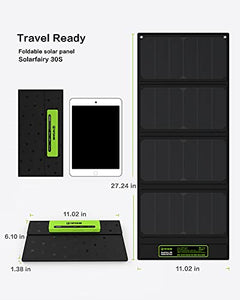 Topsolar SolarFairy 30S Foldable Solar Panel 30W Portable Battery Charger...