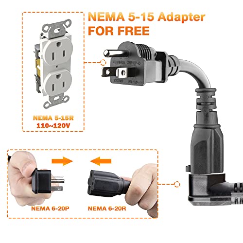 BESENERGY EV Charger Level 1/2 Switchable Current 10/16A NEMA 6-20 Plug 1