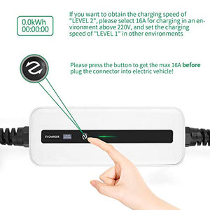 LEFANEV EV Charger Level 2 Cable (2.2/3.6KW,10/16A,100-250V, NEMA Switchable