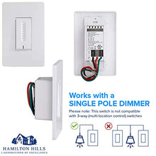 Load image into Gallery viewer, Alexa Certified Smart Dimmer LED Wall Switch with White Faceplate Compatible...