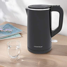 Load image into Gallery viewer, COOKTRON 1.7L Electric Kettle, Double Wall Hot Water Boiler BPA-Free, Black
