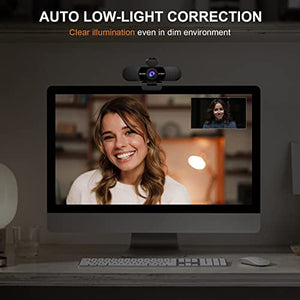 1080P Webcam with Microphone, EMEET C960 Web Camera, 2 Mics Medium, Black