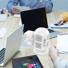 Load image into Gallery viewer, Power Strip Tower TESSAN Surge Protector 8 AC Outlets with 4 USB Ports...