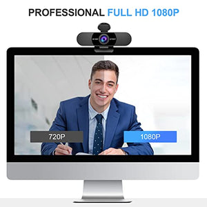 1080P Webcam with Microphone, EMEET C960 Web Camera, 2 Mics Medium, Black