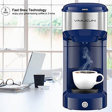 Load image into Gallery viewer, Single Serve Coffee Maker Brewer for K-Cup Blue with Stainless Steel