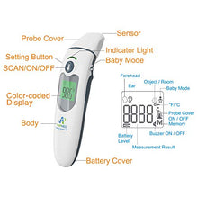 Load image into Gallery viewer, Amplim Contact/Non Contact Digital Forehead Thermometer small, Silver White