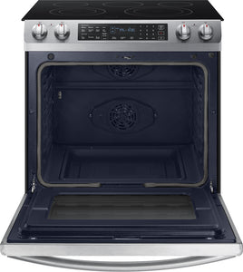 Samsung - 5.8 Cu. Ft. Electric Self-Cleaning Slide-In Range with Convection...