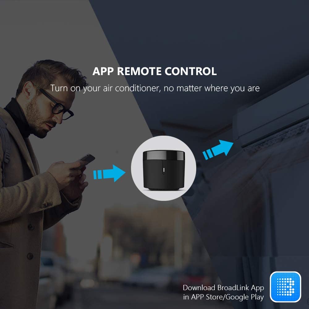 BroadLink RM4 Mini IR Universal Remote Control, Smart Home Automation Wi-Fi...