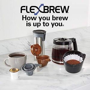 Hamilton Beach FlexBrew Trio Coffee Maker, 2-Way Single Serve & Black, Black