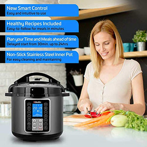 Mueller UltraPot 6Q Pressure Cooker Instant Crock 10 in 1 Pot with Slate Gray