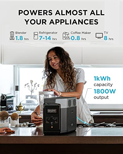 EF ECOFLOW DELTA 2 Portable Power Station, 1024Wh LiFePO4 Battery, Fast...