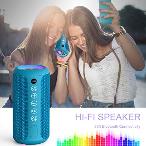 Ortizan Portable Bluetooth Speaker, IPX7 Waterproof Wireless Speaker Blue