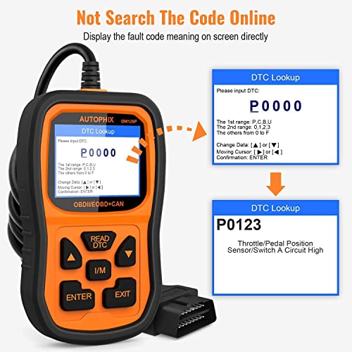 AUTOPHIX OBD2 Scanner Enhanced OM126P Vehicle Code Reader Auto orange