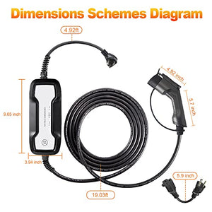 BESENERGY EV Charger Level 1/2 Switchable Current 10/16A NEMA 6-20 Plug 1