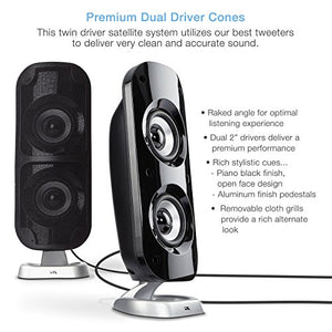 Cyber Acoustics High Power 2.1 Subwoofer Speaker System with 80W of –...