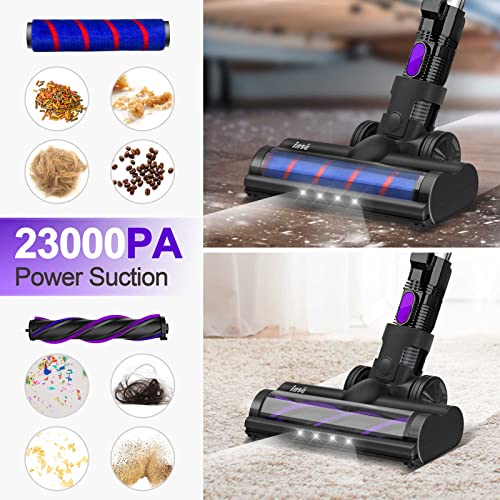 INSE Cordless Vacuum Cleaner, 23Kpa 265W Powerful Suction Stick Lilac