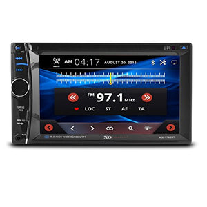 XO Vision 6.2" Car Stereo Receiver | Double DIN Digital LCD Touchscreen Black