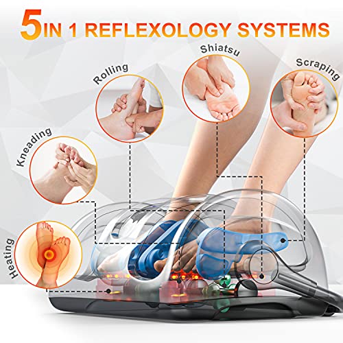 TISSCARE Foot Massager-Shiatsu Massage Machine 1 Count (Pack of 1), Gray