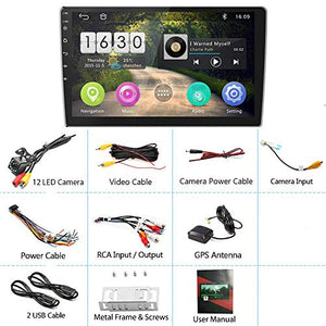 [2G+16G] Hikity 10.1 Inch Android Car Stereo Double Din Touch Screen 2G+16G