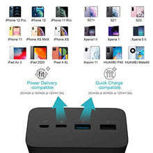 Load image into Gallery viewer, ROMOSS 40000mAh Power Bank, 18W PD&amp;QC Fast Charge L:6.7 x 3.2 x 1.7 in, black