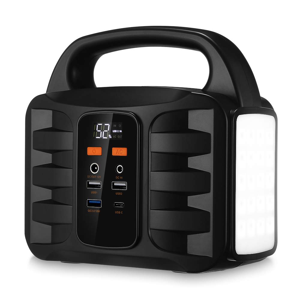 Generator Portable Power Station,NusGear 155Wh 42000mAh Camping 155Wh, Black