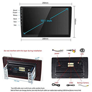 [2G+32G] Upgrade Hikity Double Din Android Car Stereo 10.1 Inch Touch 2G+32G
