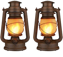 Load image into Gallery viewer, Dancing Flame Led Vintage Lantern, Battery Power 2 Pack, 2 Pacl