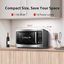 Load image into Gallery viewer, TOSHIBA EM131A5C-SS Countertop Microwave Oven, 1.2 Cu Ft, Stainless Steel