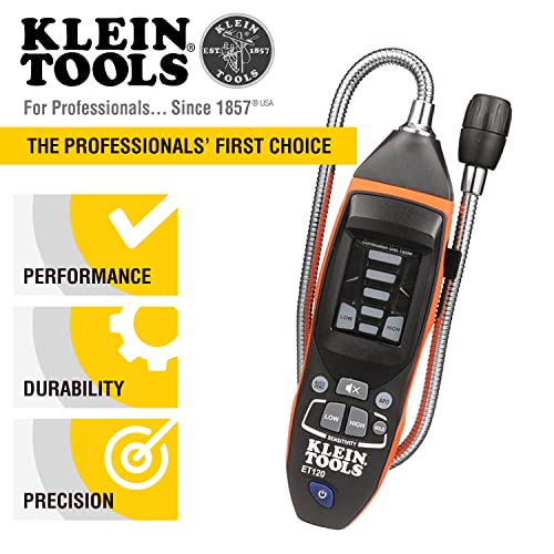 Klein Tools ET120 Gas Leak Detector, Combustible One Size, Black