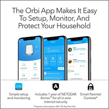 Load image into Gallery viewer, NETGEAR Orbi Tri-Band WiFi 6 Mesh System (RBK863S) – Router with 2 Satellite...