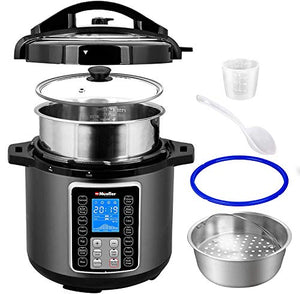 Mueller UltraPot 6Q Pressure Cooker Instant Crock 10 in 1 Pot with Slate Gray