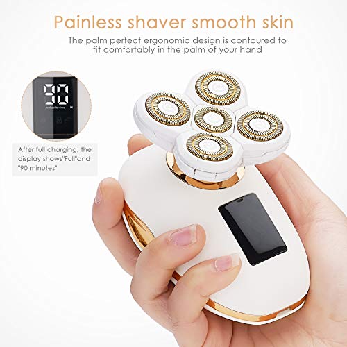 Electric Razor for Women Painless Leg Shaver Hair 1 Count (Pack of 1), White
