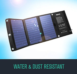 Nekteck 21W Portable Solar Panel Charger, Waterproof Camping Gear Solar...