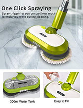 Load image into Gallery viewer, Cordless Electric Mop, Spin Mop with LED 5 Piece Set, Green