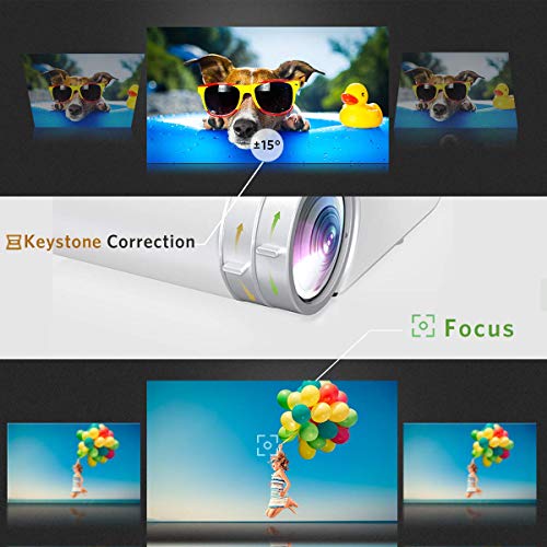 Mini Projector, Vamvo L4200 Portable Video Full HD 1080P 200”...