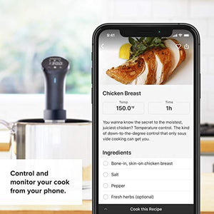 Anova Culinary AN500-US00 1000 Watts | App Included, Black and Silver
