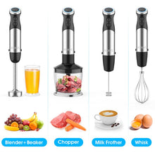 Load image into Gallery viewer, KOIOS Upgraded Immersion Hand Blender, 800W Motor, 12-Speed, 5 in Super Black