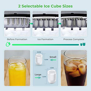 Dreamiracle Ice Maker Machine for L 15.75×W 9.69×H 16.93 in, Black