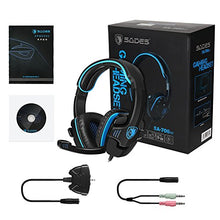Load image into Gallery viewer, SADES Gaming Headset Headphone for 708GT, Black, Blue black