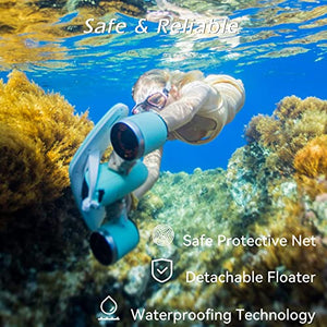 sublue WhiteShark Mix Underwater Scooter Dual Motors, Action Camera SpaceBlue