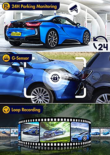 Dual Dash Cam Built-in WiFi GPS Front 4K/2.5K and Rear 1080P Dash...