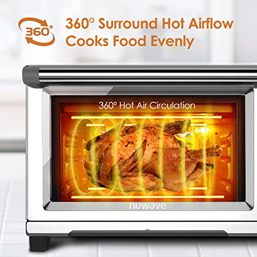 NUWAVE Bravo Air Fryer Oven, 12-in-1, 30QT XL Large Capacity Digital silver