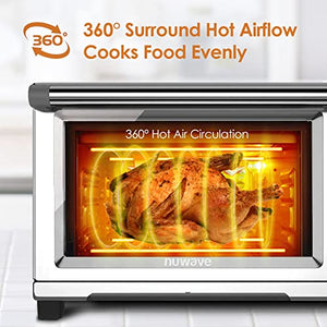 NUWAVE Bravo Air Fryer Oven, 12-in-1, 30QT XL Large Capacity Digital silver