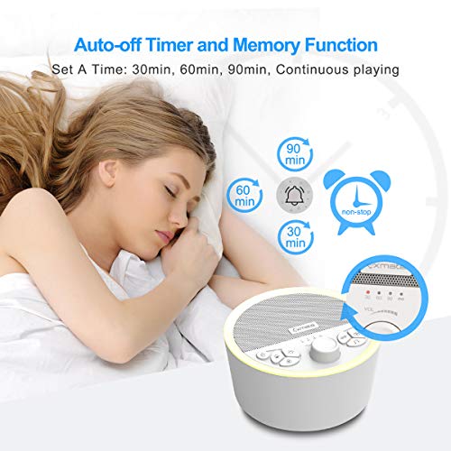 Exmate White Noise Machine, Night Light Sleep 7 Count (Pack of 1),