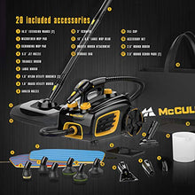 Load image into Gallery viewer, McCulloch MC1375 Canister Steam Cleaner with 20 Accessories, 1-(Pack), Black